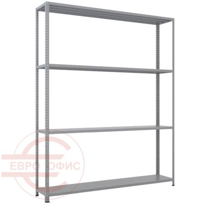 MS-200x150x30 NEW Металлический стеллаж ПРОМЕТ, 4 (Серый полуматовый (RAL 7038))