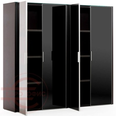 LIB4 GALA Шкаф для бумаг, 4 двери Profoffice ANCONA (Черный)
