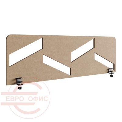 ACOH124 Экран для стола Параллелограмм ACOUSOUND, Евро Офис 1200х9х400 мм. (Бежевый (AC-02))