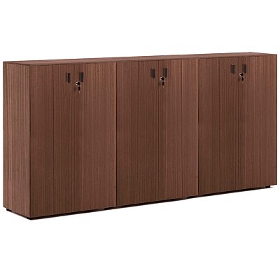 109 735 Шкаф средний H.120, 6 дв Profoffice Enzo (Эвкалипт / черный)