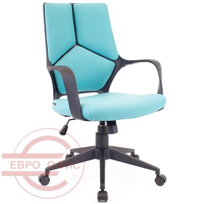 TRIO Black LB Кресло для персонала  EVERPROF, обивка ткань (Бирюзовый) TRIO Black LB Кресло для персонала  EVERPROF, обивка ткань (Бирюзовый)