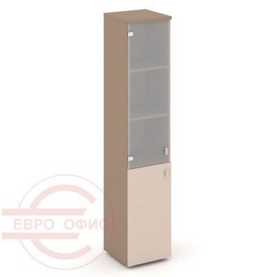 ES.SU-1.2 (L) Шкаф высокий узкий левый RIVA Estetica (Латте/Капучино/Сатин матовый)