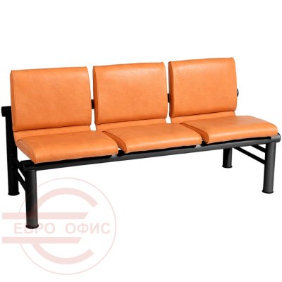 КАРНАК UN СМ 107UN-03 Многоместная секция  COMFORUM, обивка экокожа (Оранжевый)