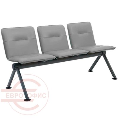 ВЕКТОР БП МС 20/2-03 Многоместная секция  COMFORUM, обивка экокожа (Серый)