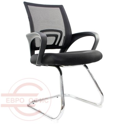 EP-696 CF Кресло для посетителя  EVERPROF, обивка комбинированный (Чёрный) EP-696 CF Кресло для посетителя  EVERPROF, обивка комбинированный (Чёрный)