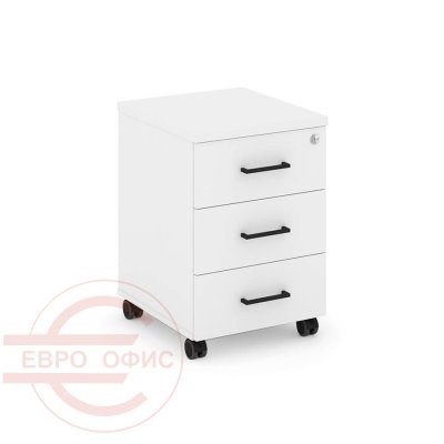 SN.TMU-002 Тумба мобильная 3 ящика. Усиленные колеса RIVA Style Project (Белый)