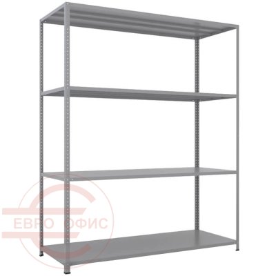 MS-200x150x60 NEW Металлический стеллаж ПРОМЕТ, 4 (Серый полуматовый (RAL 7038))