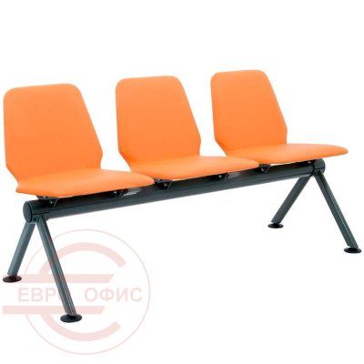 ВЕКТОР КОНТУР БП МС 30/2-03 Многоместная секция  COMFORUM, обивка экокожа (Оранжевый)