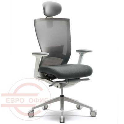 CHNA4300WAHZ Кресло для руководителя TN50 Fursys, обивка комбинированный (Тёмно-серое (371)) CHNA4300WAHZ Кресло для руководителя TN50 Fursys, обивка комбинированный (Тёмно-серое (371))