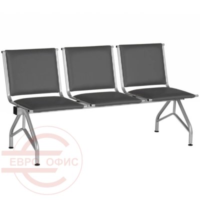 ТАЙМ СМ 86-03 Многоместная секция  COMFORUM, обивка экокожа (Винилис (серый К-28))