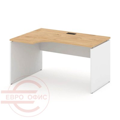 SN-D.SPA-022(L) Стол рабочий эргономичный RIVA Style Project (Белый/Тиквуд Светлый/Черный)