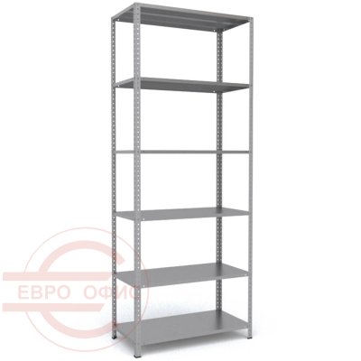 MS-255x100x50 Металлический стеллаж ПРОМЕТ, 6 (Серый полуматовый (RAL 7038))