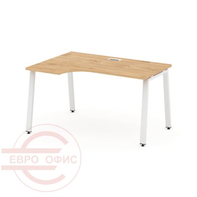 SN-6A.SPA-021(L) Стол рабочий эргономичный RIVA Стайл Проджект (Тиквуд Светлый/Металл Белый)