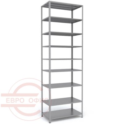MS-310x100x60 Металлический стеллаж ПРОМЕТ, 9 (Серый полуматовый (RAL 7038))