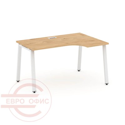 SN-6A.SPA-002(R) Стол рабочий эргономичный RIVA Стайл Проджект (Тиквуд Светлый/Металл Белый)