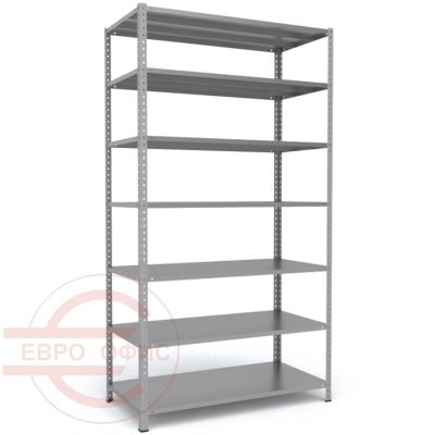 MS-220x120x60 Металлический стеллаж ПРОМЕТ, 7 (Серый полуматовый (RAL 7038))
