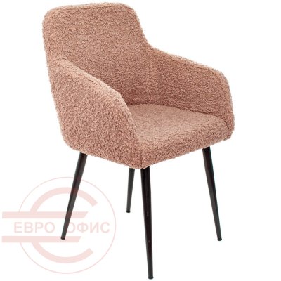 KF-7 Стул для посетителя  Бюрократ, обивка экомех (Кораловый (BOUCLE-CORAL))