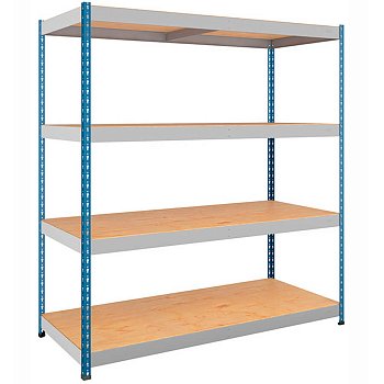 200X183X76/4 Стеллаж (Цвет стоек синий (RAL 5002) гладкая, Цвет балок серый (RAL 7038) гладкая)