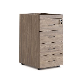 А-22 Корпус тумбы приставной Мебель Стиль Агат М (Светло-серый (кромка: тёмно-серый))