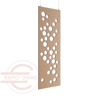 ACO-C-15 Акустическая перегородка 800х9х2400 мм. Круги Евро Офис (Бежевый (AC-02))