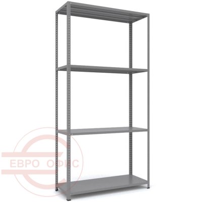 MS_200x100x40 Металлический стеллаж ПРОМЕТ, 4 (Cерый полуматовый (RAL 7038))