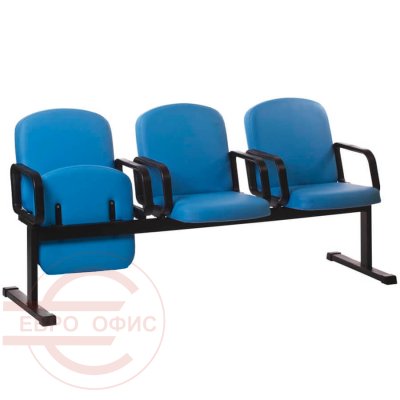 КАМИЛЛА КМ 3-03 Многоместная секция  COMFORUM, обивка экокожа (Синий)