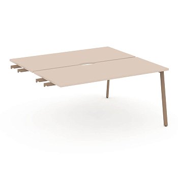 ES.D.SPR-4-LP Двойной стол приставка к опор. тумбам RIVA Estetica (Капучино/Металл Латте)