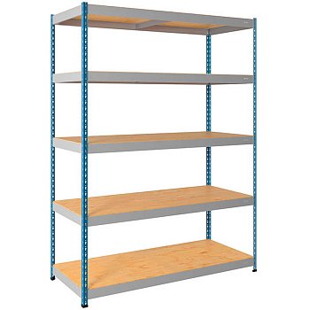 250X183X76/5 Стеллаж (Цвет стоек синий (RAL 5002) гладкая, Цвет балок серый (RAL 7038) гладкая)