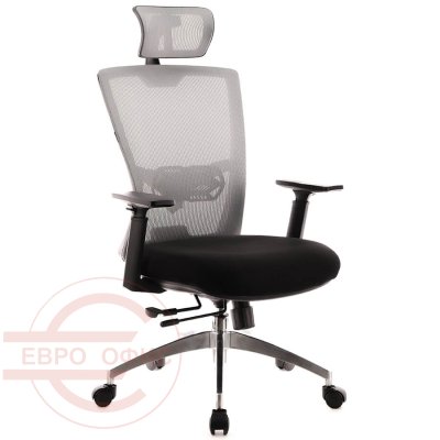 POLO S Кресло для руководителя  EVERPROF, обивка комбинированный (Серый)