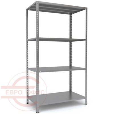 MS-185x100x60 Металлический стеллаж ПРОМЕТ, 4 (Серый полуматовый (RAL 7038))