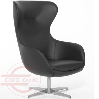 ELEGANCE Metal Кресло для посетителя  Profoffice, обивка кожа (Чёрный)