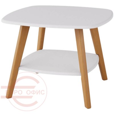 Хадсон Журнальный стол Мебелик (Белый / дуб светлый) Хадсон Журнальный стол Мебелик (Белый / дуб светлый)