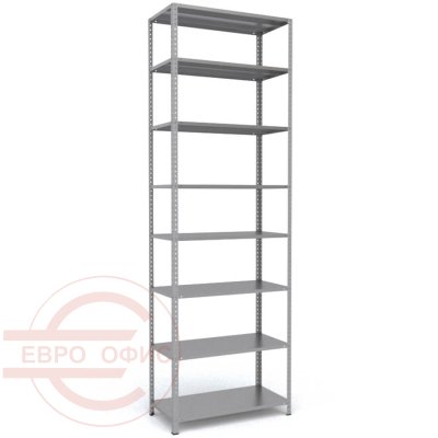 MS-310x100x50 Металлический стеллаж ПРОМЕТ, 8 (Серый полуматовый (RAL 7038))