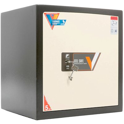 КАРАТ 46 NEW Взломостойкий сейф VALBERG, ключевой (Корпус темно-коричневый (RAL 8019); дверь – бежевый (RAL 1015))