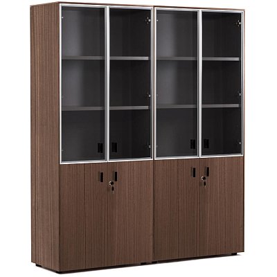 109 728 Шкаф комбинированный Profoffice Enzo (Эвкалипт / черный)