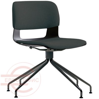 CH0020BKLDZ Стул для посетителя BUTTON Fursys, обивка ткань (Серое (371))