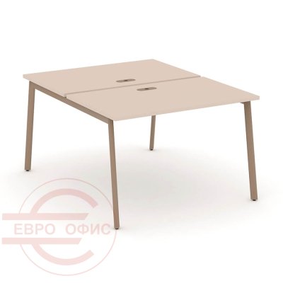 ES.D.RS-2.2-LP Рабочая станция на 2 места RIVA Estetica (Капучино/Металл Латте)