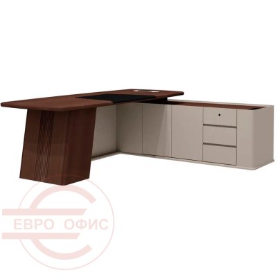 As-24.1 R Стол руководителя с опорной тумбой правый Мебель Стиль Aston (дуб Дюваль / серый кварц / мокко) As-24.1 R Стол руководителя с опорной тумбой правый Мебель Стиль Aston (дуб Дюваль / серый кварц / мокко)