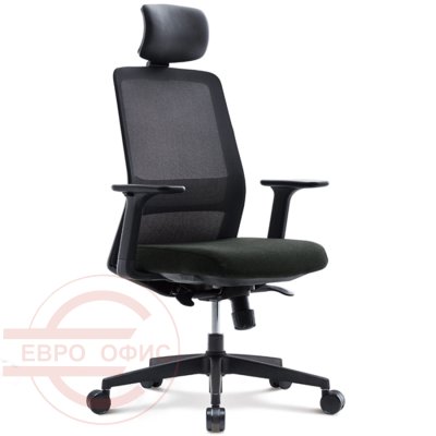 CHN6200CAHZ Кресло для руководителя AROUND Fursys, обивка сетка / ткань (Чёрное (2H6B))