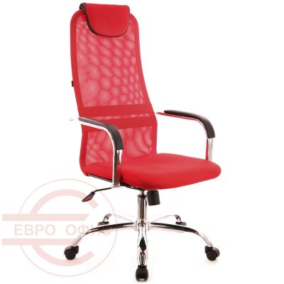 EP-708 TM Кресло для руководителя  EVERPROF, обивка комбинированный (Красный)