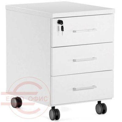 80T001 W3W3 alum Тумба подкатная standard Profoffice TOUR (Белый)