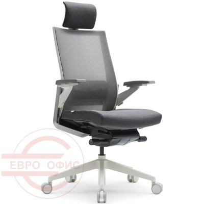 CH4700WAHZ Кресло для руководителя ZIEL Fursys, обивка сетка / ткань (Темно-серое (451A))