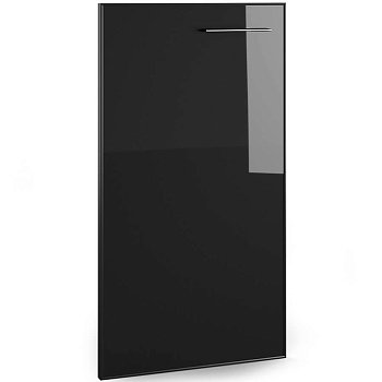 KV-03.1L черное Дверь низкая стеклянная Мебель Стиль Kvins Slim (Стекло чёрное/Чёрный)