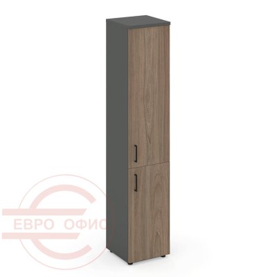 SN.STU.E-104(R) Шкаф высокий узкий правый RIVA Style Project (Вяз Благородный/Антрацит)