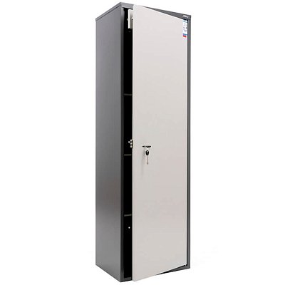 AIKO SL-150Т Бухгалтерский шкаф ПРОМЕТ, ключевой (Корпус – графит (RAL 7024), дверь – светло-серая (RAL 7038))