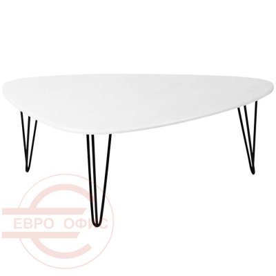 Престон Журнальный стол Мебелик (Белый бетон)