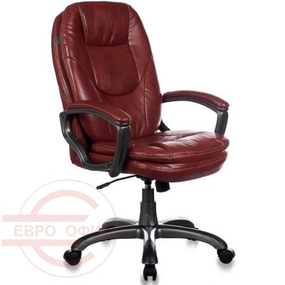 CH-868N (AXSN) Кресло для руководителя  Бюрократ, обивка экокожа (Коричневый / пластик серый)