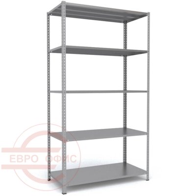 MS-220x120x60 Металлический стеллаж ПРОМЕТ, 5 (Серый полуматовый (RAL 7038))