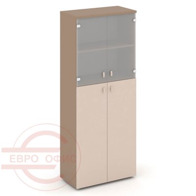 ES.ST-1.7 Шкаф высокий широкий RIVA Estetica (Латте/Капучино/Сатин матовый)
