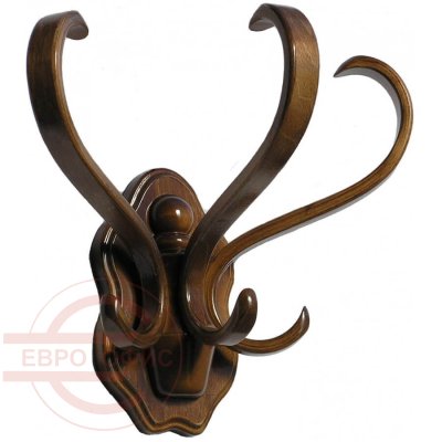 В 3Н Вешалка настенная Мебелик (Средне-коричневый) В 3Н Вешалка настенная Мебелик (Средне-коричневый)